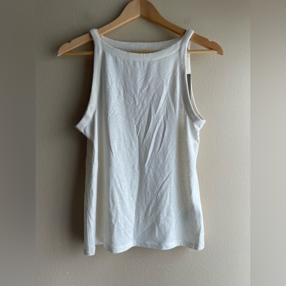 New J.Crew Stretch Linen Women Tank Top Size Large
